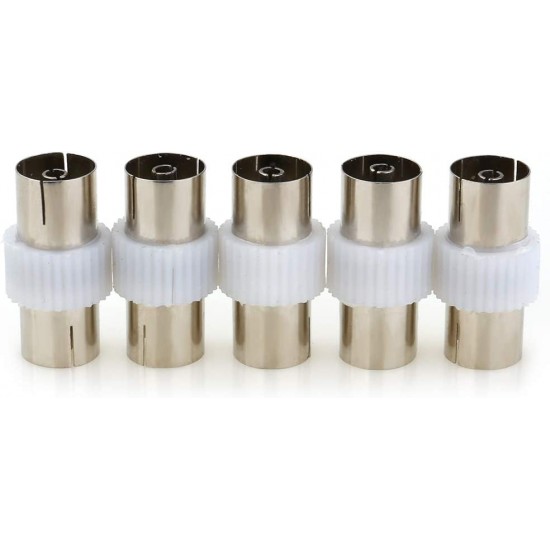 TV Aerial Female to Female Adapter Coaxial Cable coupler Joiner Connector x 10