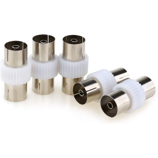 TV Aerial Female to Female Adapter Coaxial Cable coupler Joiner Connector x 10