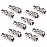 Coaxial Connector For TV Aerial Cable RF Coax Plug Male Female Metal Screw x 10