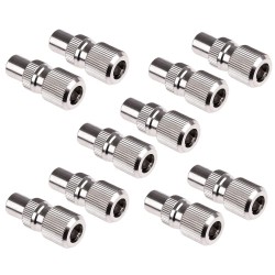 Coaxial Connector For TV Aerial Cable RF Coax Plug Male Female Metal Screw x 10