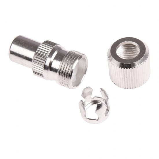 Coaxial Connector For TV Aerial Cable RF Coax Plug Male Female Metal Screw x 100