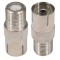 FEMALE COAXIAL SOCKET TO F TYPE FEMALE TV AERIAL CABLE CONNECTOR ADAPTER X 1