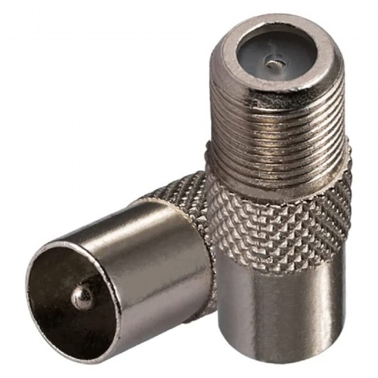 Satellite Coaxial Male Adapter F-Type Female to RF TV Aerial Connector X 1