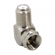 RIGHT ANGLE TV AERIAL F PLUG SATELLITE VIRGIN CONNECTORS 90 DEGREE ADAPTER X 1