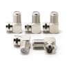 RIGHT ANGLE TV AERIAL F PLUG SATELLITE VIRGIN CONNECTORS 90 DEGREE ADAPTER X 100