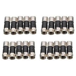 COMPRESSION CONNECTORS RG6 CT100 COAXIAL CABLE UNIVERSAL SEAL CRIMP PLUG X 100