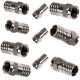 F-TYPE RG6 CRIMP CONNECTORS FOR COAXIAL TV ANTENNA FOXTEL CABLE X 10