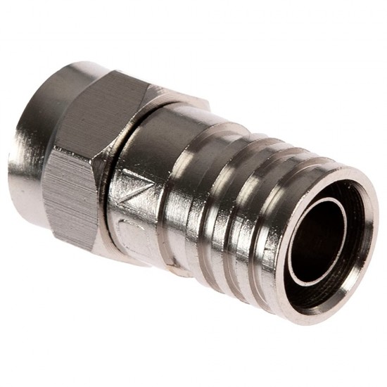 F-TYPE RG6 CRIMP CONNECTORS FOR COAXIAL TV ANTENNA FOXTEL CABLE X 1