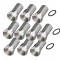 10x F-CONNECTOR PREMIUM SCREW ON SATELLITE SKY VIRGIN RG6 WF100 CT100 CABLE