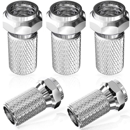 F-CONNECTOR SCREW ON PLUG SATELLITE SKY VIRGIN RG6 WF100 CT100 CABLE X 100