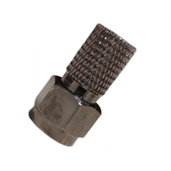 10x F-Connector Black PRO Screw-On Plugs with O-Ring (Metal)