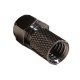 10x F-Connector Black PRO Screw-On Plugs with O-Ring (Metal)
