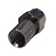 10x F-Connector Black PRO Screw-On Plugs with O-Ring (Metal)