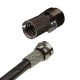 10x F-Connector Black PRO Screw-On Plugs with O-Ring (Metal)