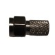 10x F-Connector Black PRO Screw-On Plugs with O-Ring (Metal)