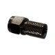 10x F-Connector Black PRO Screw-On Plugs with O-Ring (Metal)