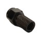 10x F-Connector Black PRO Screw-On Plugs with O-Ring (Metal)