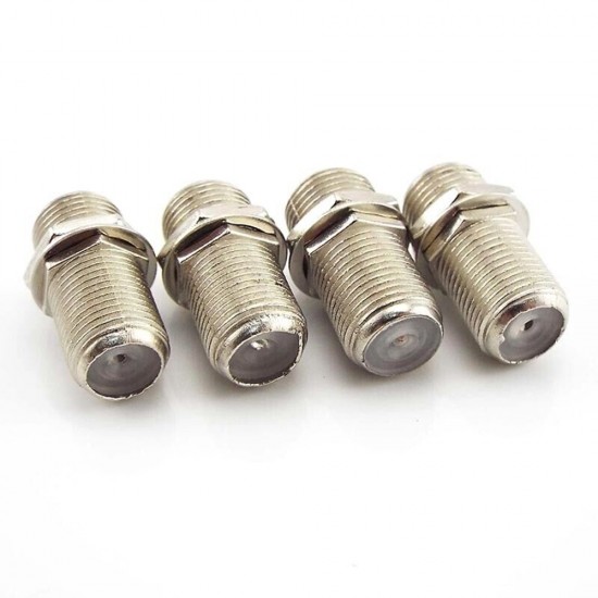 F Type Connector Female to Female Coupler Adapter Cable Joiner Barrel x 10