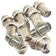 F Type Connector Female to Female Coupler Adapter Cable Joiner Barrel x 100