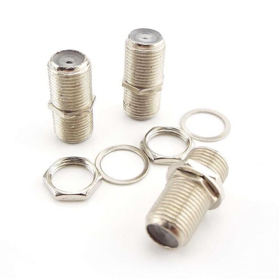 F Type Connector Female to Female Coupler Adapter Cable Joiner Barrel x 10