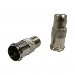 F-TYPE QUICK CONNECT PUSH-ON COAXIAL COAX CABLE ADAPTER FOR TV ANTENNA X 10