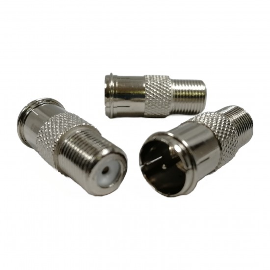 F-TYPE QUICK CONNECT PUSH-ON COAXIAL COAX CABLE ADAPTER FOR TV ANTENNA X 10
