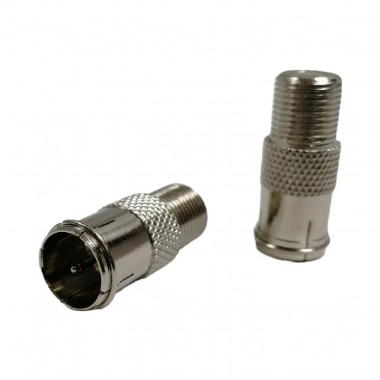 F-TYPE QUICK CONNECT PUSH-ON COAXIAL COAX CABLE ADAPTER FOR TV ANTENNA X 10
