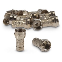 TWIN SHOTGUN CABLE CONNECTOR 4.8MM MICRO F-CONNECTOR CT63 SCREW TYPE TWIST x 100