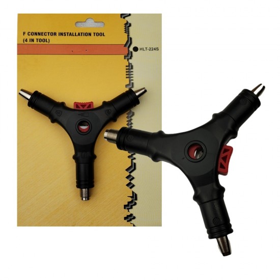 Professional HLT-224S 4x1 Tool coaxial cable wire stripper universal RG 59 RG6 from satcity.ie Limerick Ireland